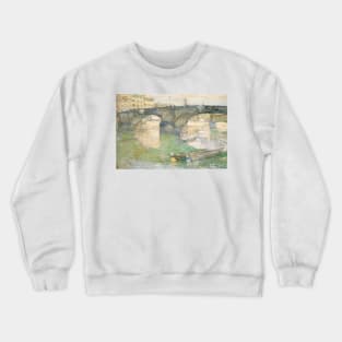 Ponte Santa Trinita by Childe Hassam Crewneck Sweatshirt